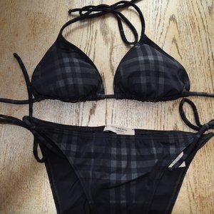 Authentic Burberry Black Checkered Bikini
